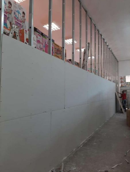 Estrutura da parede em drywall